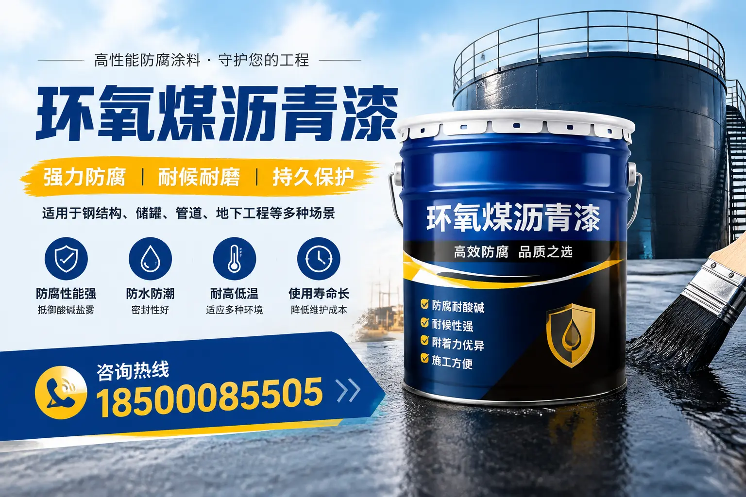 环氧煤沥青漆在工业中的应用，松原企业的选择